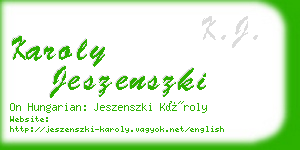 karoly jeszenszki business card